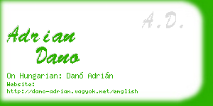 adrian dano business card